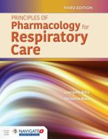 Principles of Pharmacology for Respiratory Care