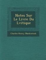 Notes Sur Le Livre Du L Vitique
