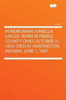 In Memoriam, Isabella Sayler