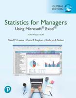 Statistics for Managers Using Microsoft Excel