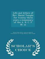 Life and Letters of Rev. Daniel Temple