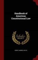 Handbook of American Constitutional Law