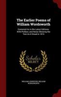 The Earlier Poems of William Wordsworth