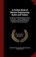 A Pocket Book of Marine Engineering Rules and Tables