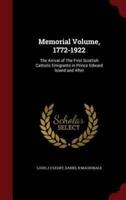 Memorial Volume, 1772-1922