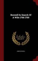 Boswell in Search of a Wife 1766 1769