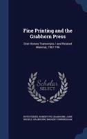 Fine Printing and the Grabhorn Press