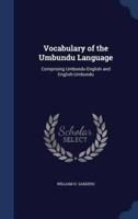 Vocabulary of the Umbundu Language
