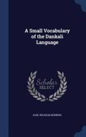 A Small Vocabulary of the Dankali Language