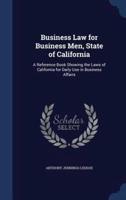 Business Law for Business Men, State of California