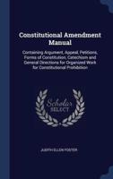 Constitutional Amendment Manual