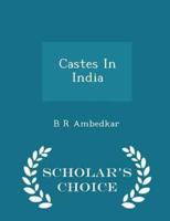 Castes in India - Scholar's Choice Edition