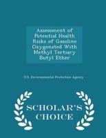 Assessment of Potential Health Risks of Gasoline Oxygenated With Methyl Tertiary Butyl Ether - Scholar's Choice Edition