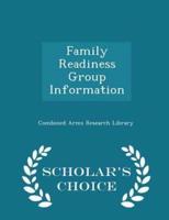 Family Readiness Group Information - Scholar's Choice Edition