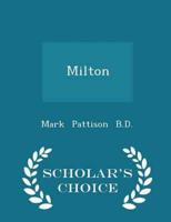 Milton - Scholar's Choice Edition