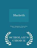 Macbeth - Scholar's Choice Edition