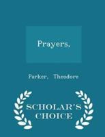 Prayers, - Scholar's Choice Edition