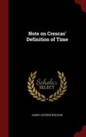 Note on Crescas' Definition of Time