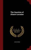 The Question of Alsace-Lorraine