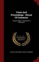 Votes And Proceedings - House Of Commons