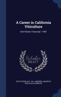 A Career in California Viticulture