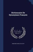Dictionnaire De Synonymes François