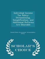 Individual Income Tax Policy