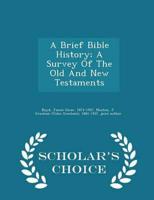 A Brief Bible History; A Survey Of The Old And New Testaments - Scholar's Choice Edition