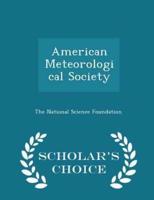 American Meteorological Society - Scholar's Choice Edition