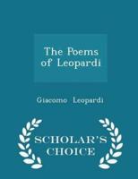 The Poems of Leopardi - Scholar's Choice Edition
