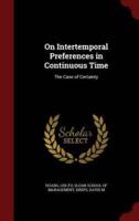 On Intertemporal Preferences in Continuous Time