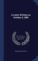 A Letter Written on October 4, 1589