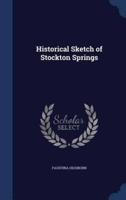 Historical Sketch of Stockton Springs