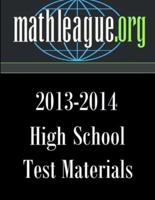 High School Test Materials 2013-2014