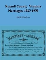 Russell County, Virginia Marriages, 1923-1935