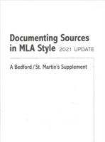 Documenting Sources in MLA Style: 2021 Update