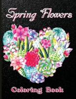 Spring Flowers Coloring Book