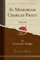 In Memoriam Charles Pratt