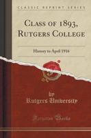 Class of 1893, Rutgers College