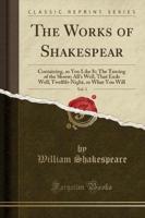 The Works of Shakespear, Vol. 3