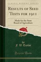 Results of Seed Tests for 1911