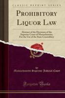 Prohibitory Liquor Law