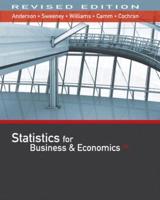 Bundle: Statistics for Business & Economics, Revised, 13th + Xlstat Education Edition Printed Access Card + Mindtap Business Statistics With Xlstat, 1 Term (6 Months) Printed Access Card