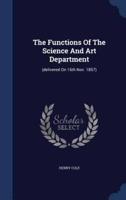 The Functions Of The Science And Art Department