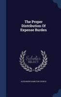 The Proper Distribution Of Expense Burden