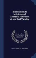 Introduction to Infinitesimal Analysis; Functions of One Real Variable