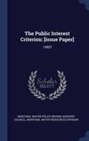The Public Interest Criterion