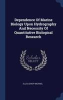 Dependence Of Marine Biology Upon Hydrography And Necessity Of Quantitative Biological Research