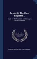 Report Of The Chief Engineer ...