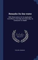Remarks On Sea-Water